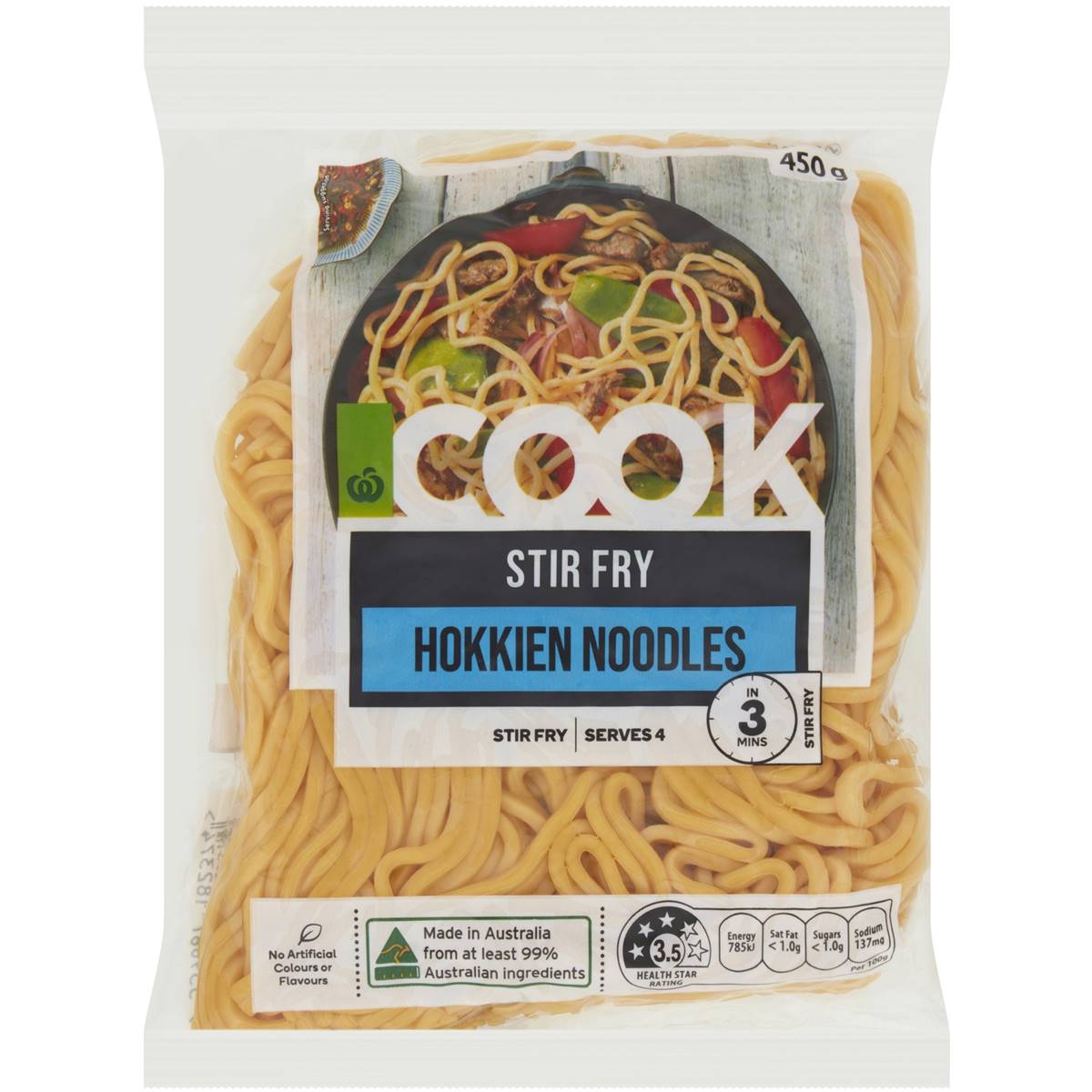 Calories in Woolworths Cook Stir Fry Hokkien Noodles