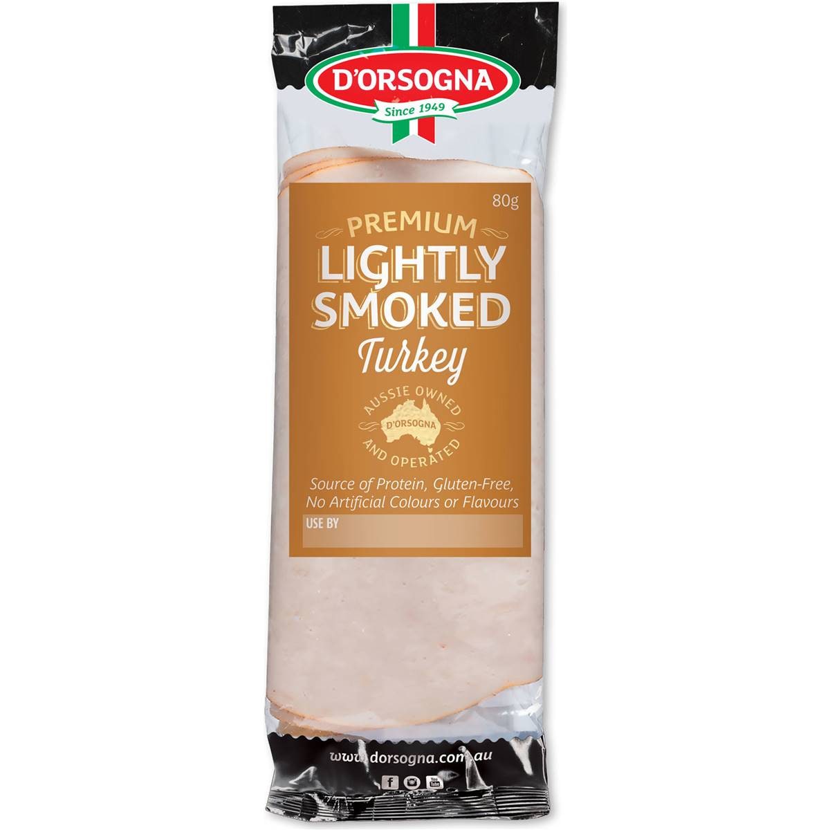 D'Orsogna Deli Fresh Lightly Smoked Turkey 80g – Woolworths