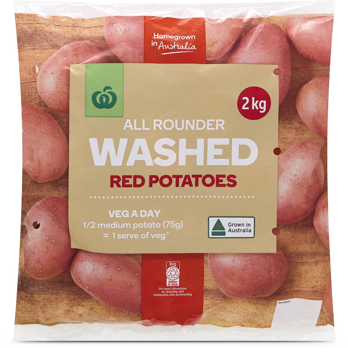 Calories in Woolworths Red Washed Potatoes