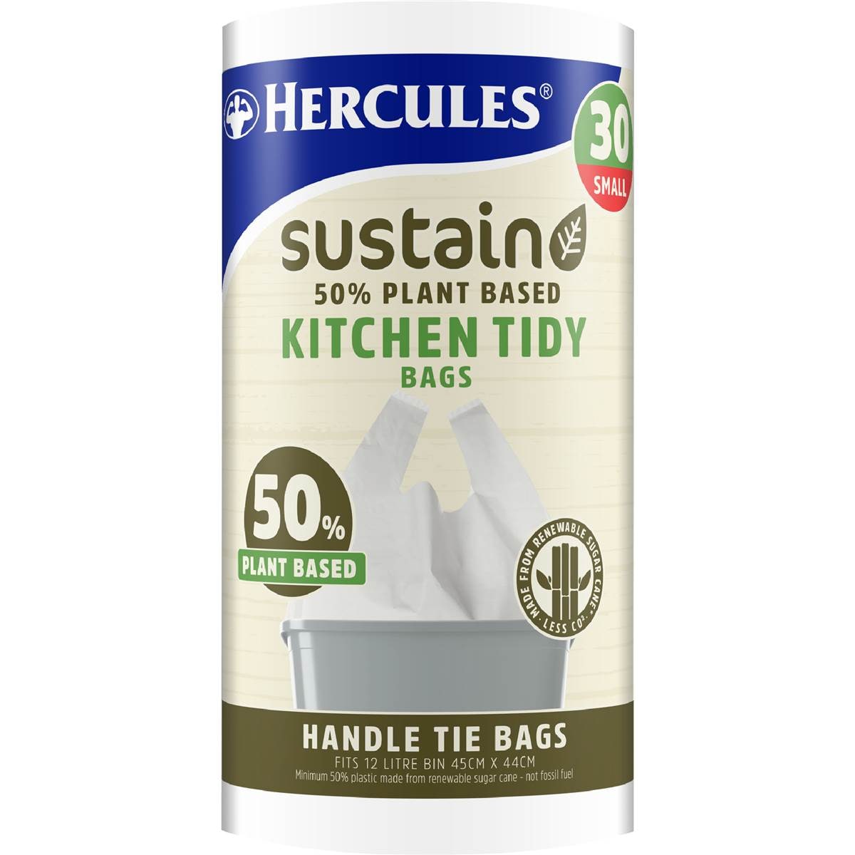Hercules Sustain 60% Plant Based Kitchen Tidy Bag Small
