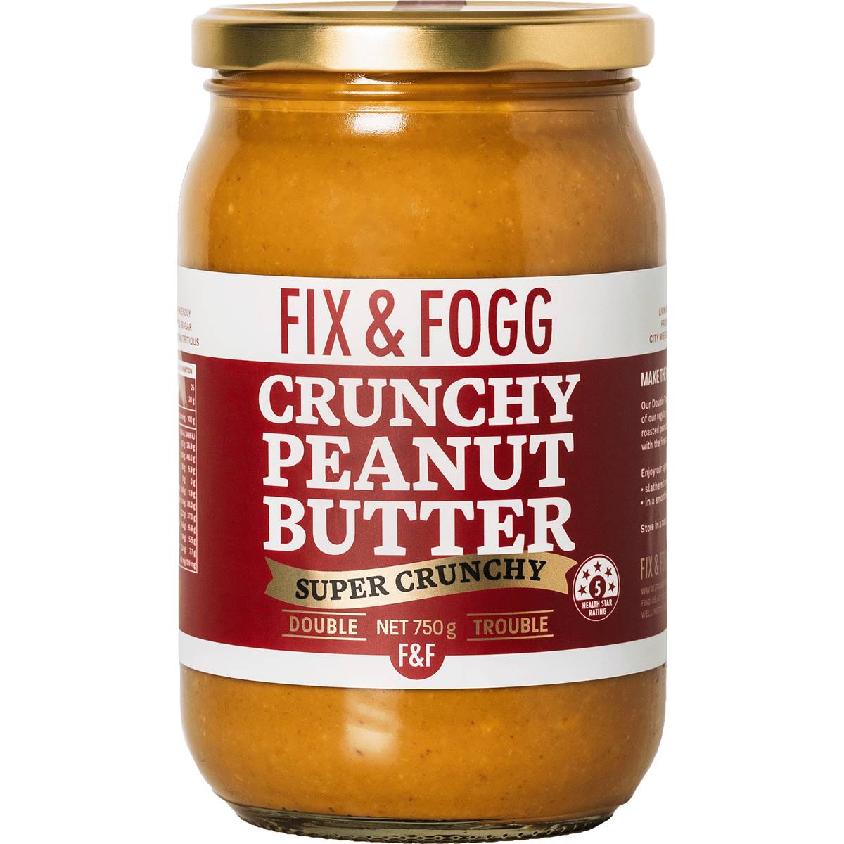 Calories in Fix And Fogg Fix & Fogg Peanut Butter Super Crunchy