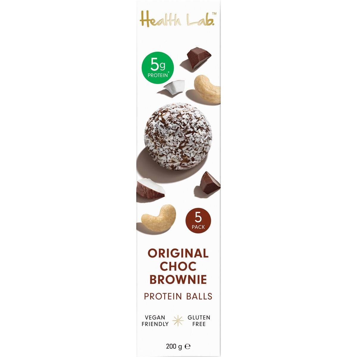 Health Lab 5 Protein Balls Original Chocolate Brownie