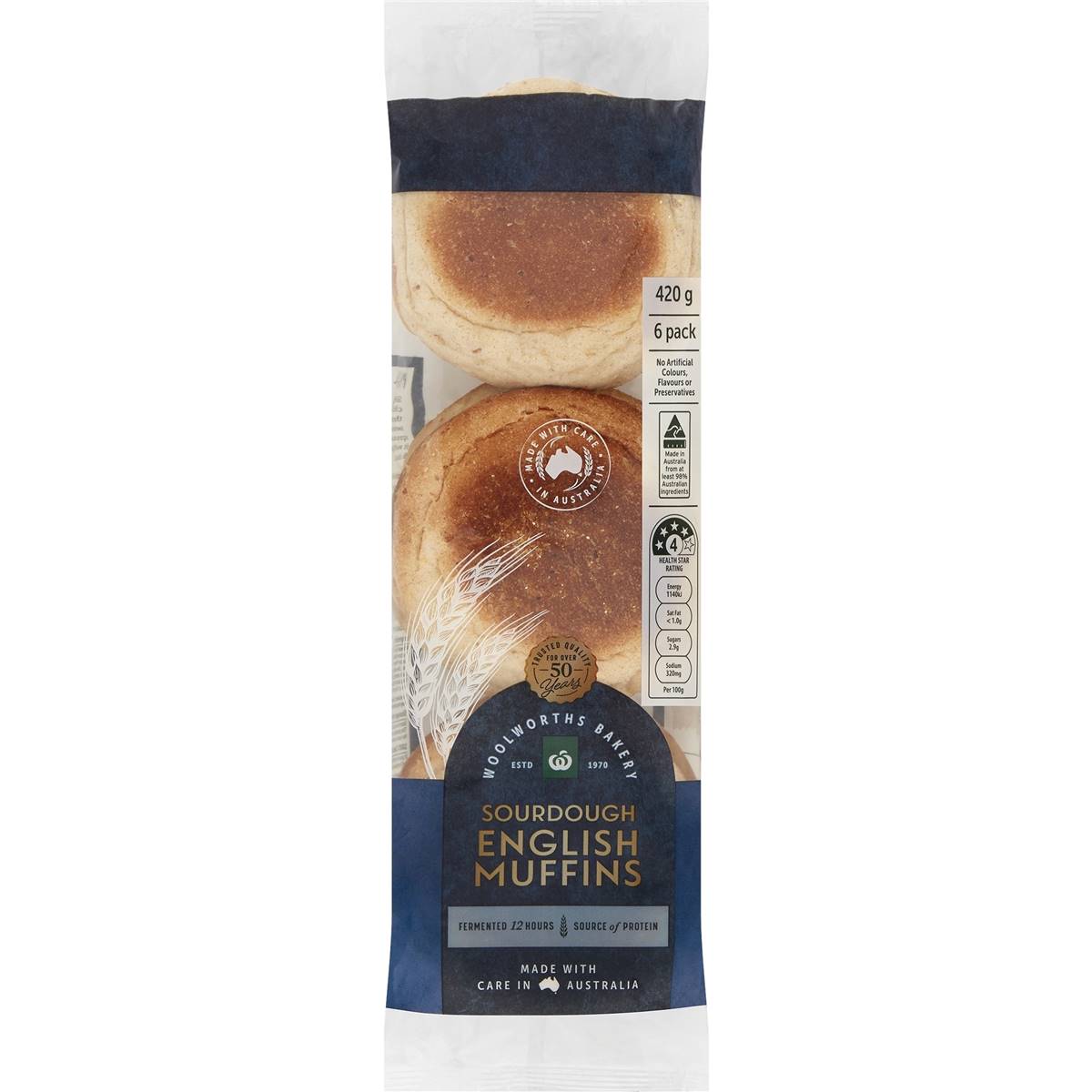 Calories in Woolworths Sourdough English Muffins