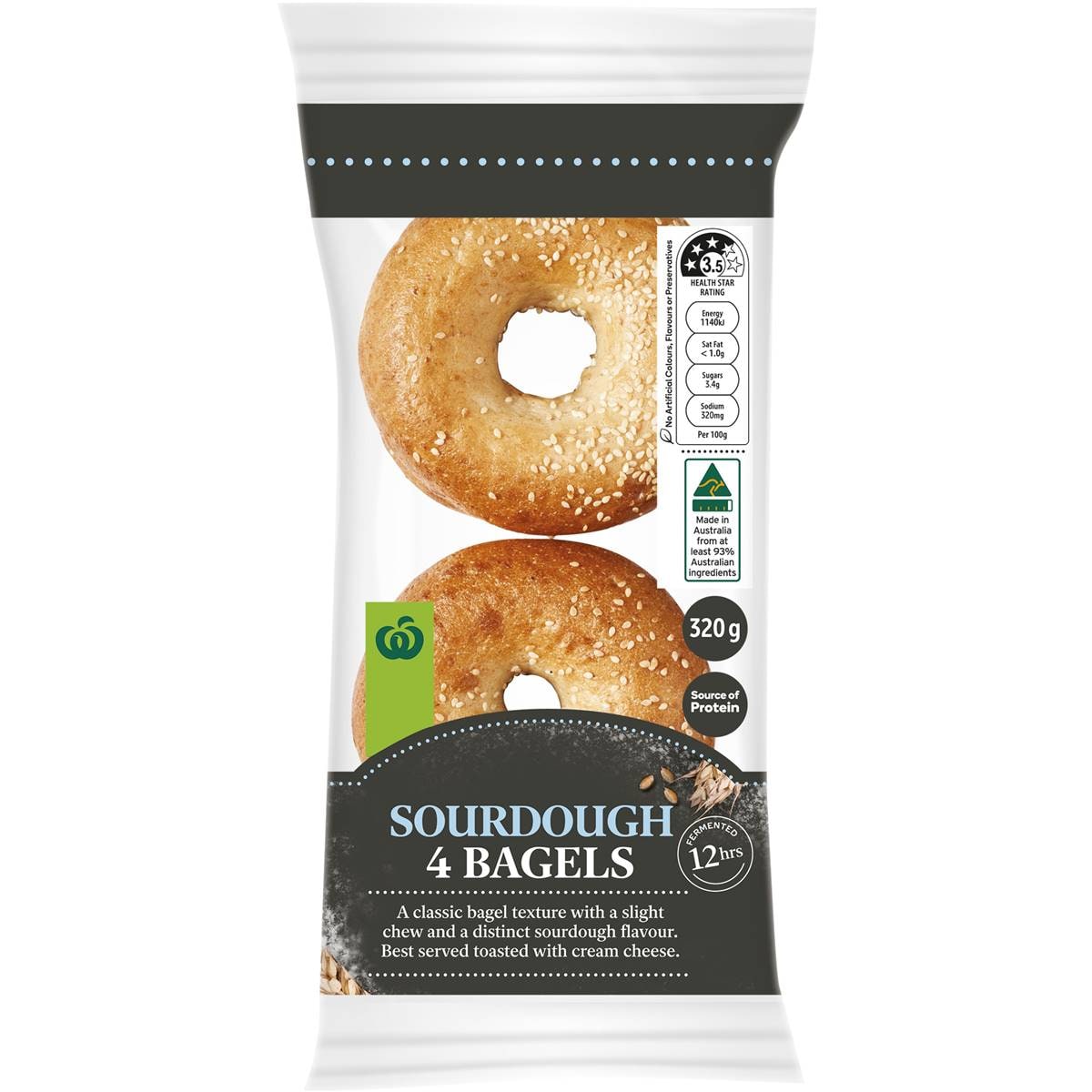 Calories in Woolworths Plain Bagels Calorie Counter Australia