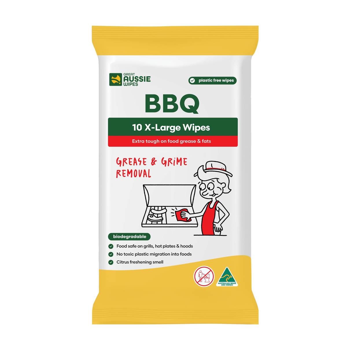 Great Aussie Wipes BBQ X Large 10 pack – Woolworths