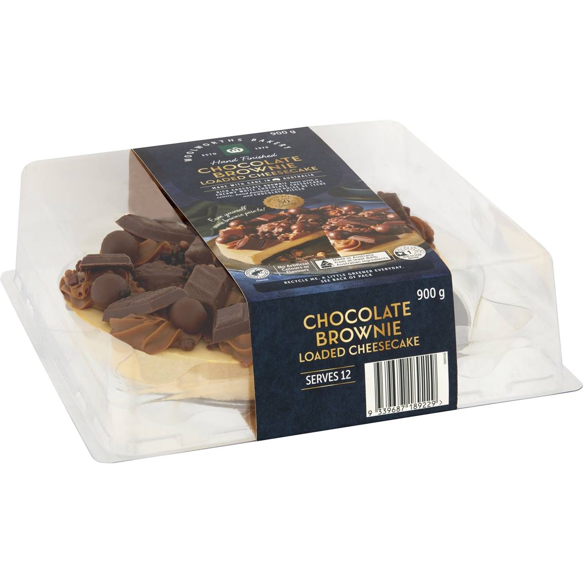 Calories in Woolworths Fully Loaded Chocolate Brownie Cheesecake calcount