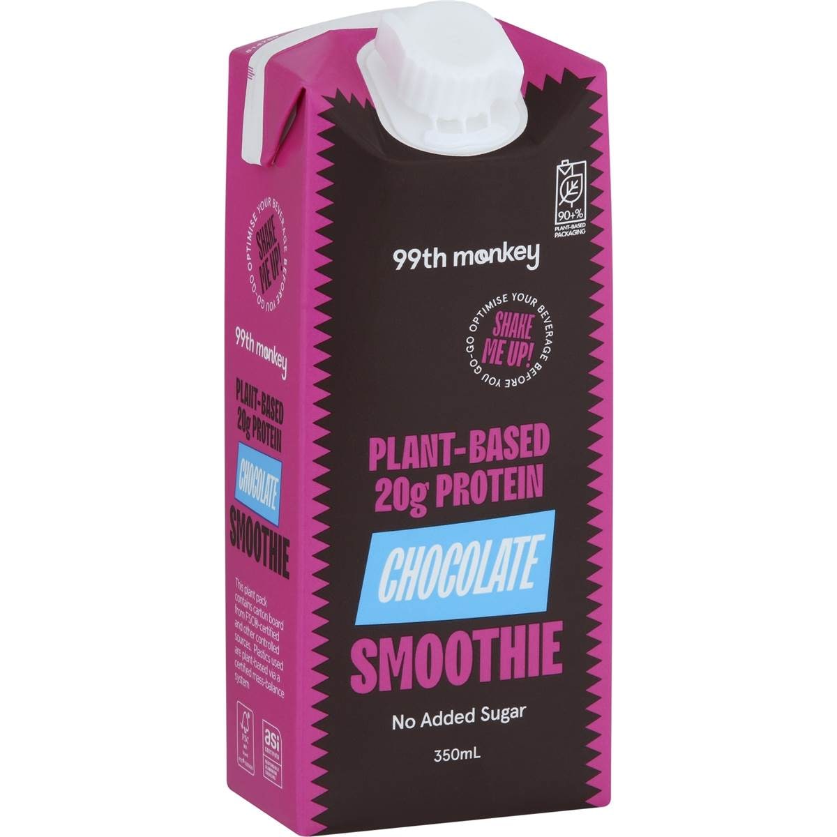 99th Monkey Plant Based Protein Chocolate Smoothie 350mL