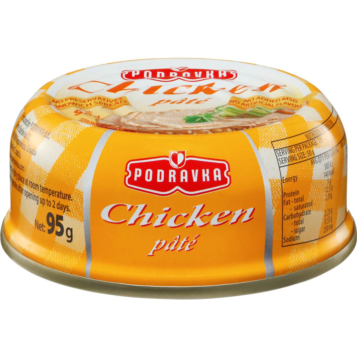 Calories in Podravka Pate Chicken calcount