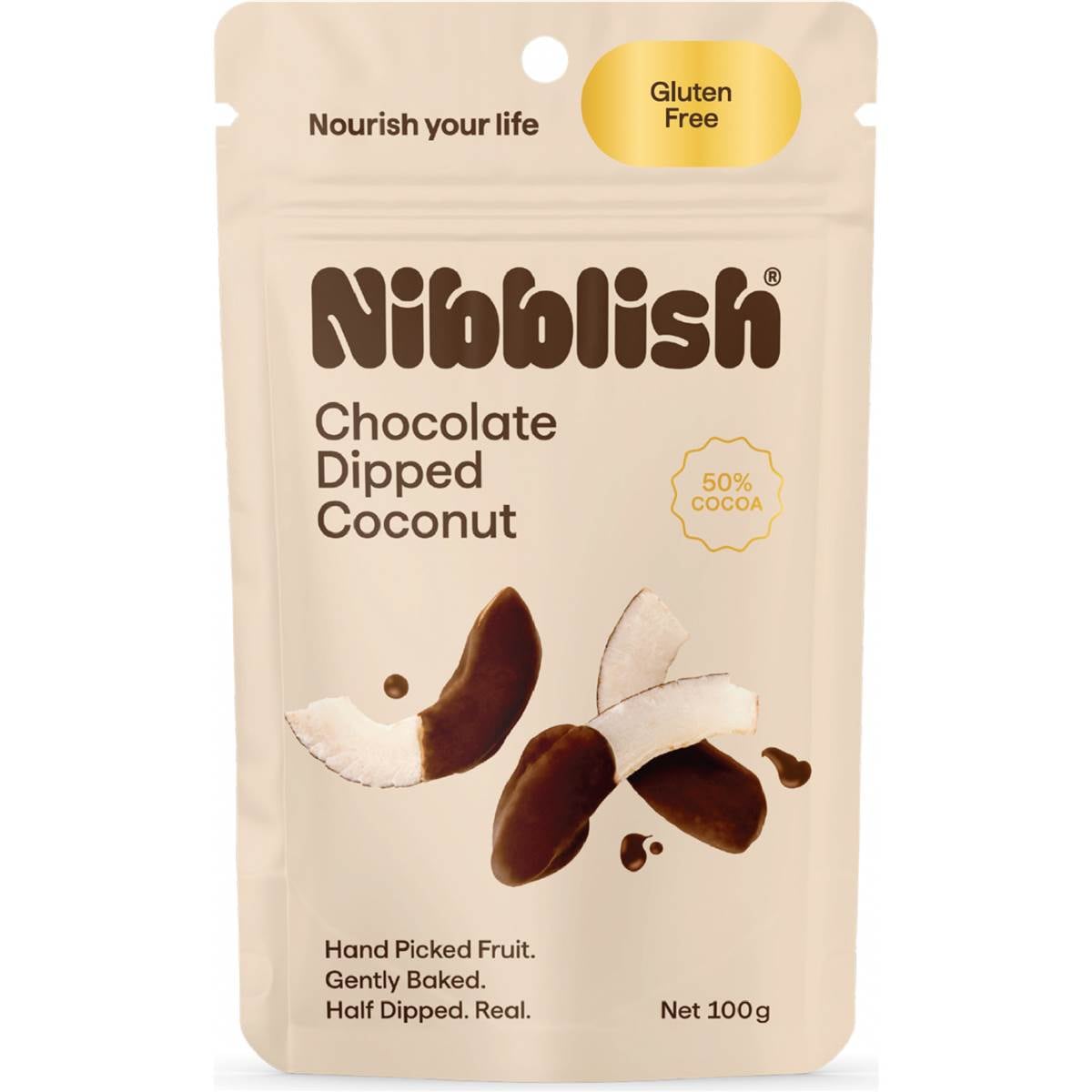 Nibblish Chocolate Dipped Coconut