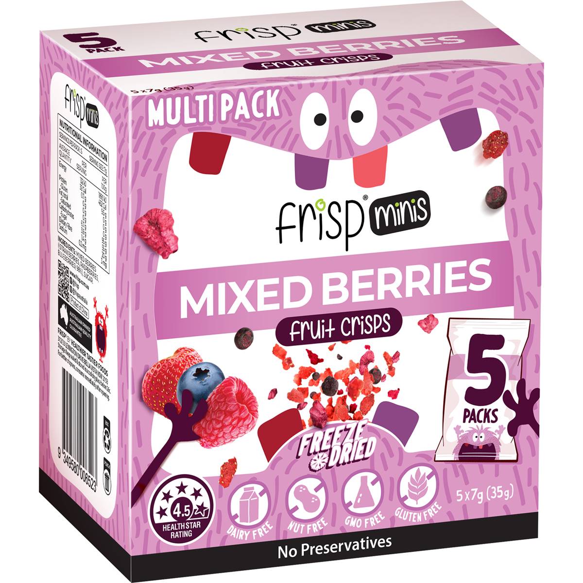 Frisp Minis Mixed Berries Fruit Crisps