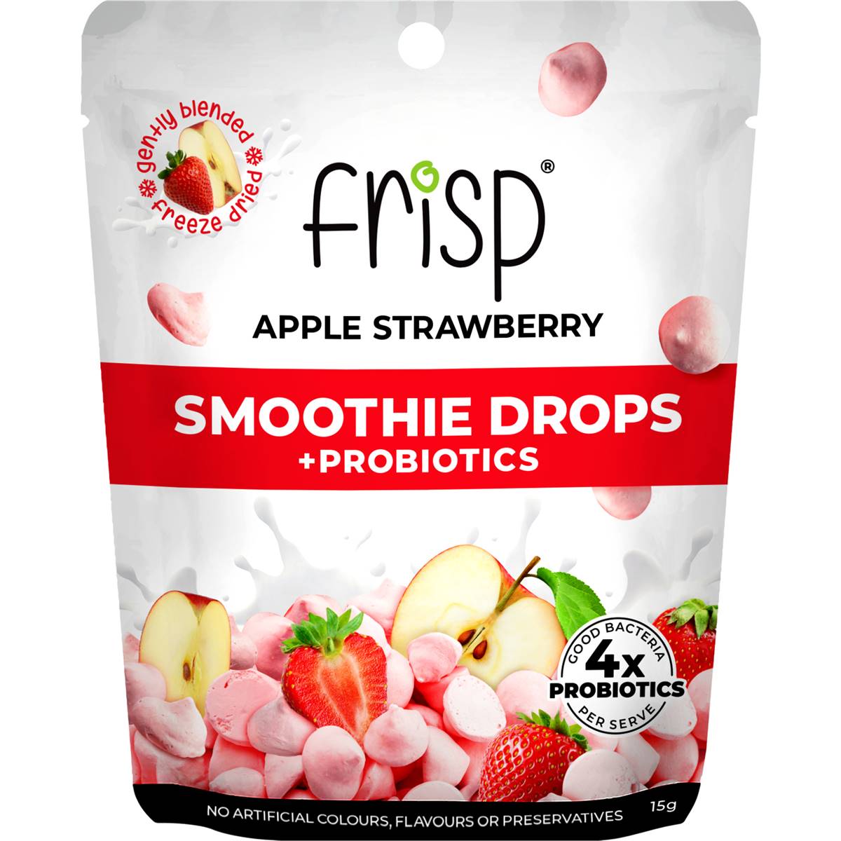 Frisp Smoothie Drops + Probiotics Apple Strawberry