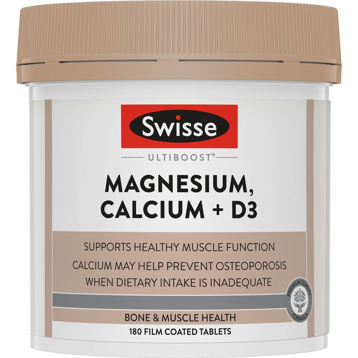 Swisse Ultiboost Magnesium Calcium + D3 Tablets 180 pack