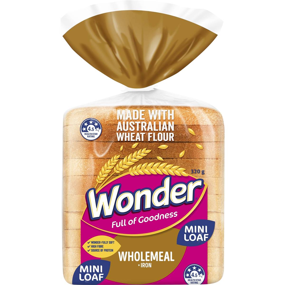 Wonder Wholemeal Mini Loaf 320g