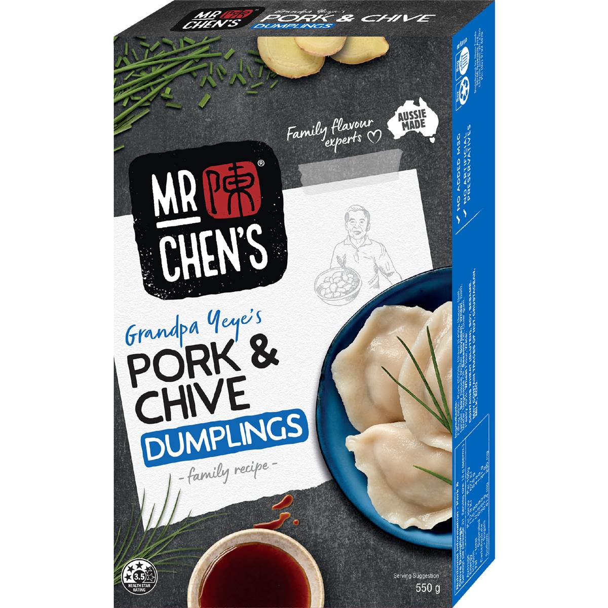 Mr Chen's Pork & Chive Dumplings 550g