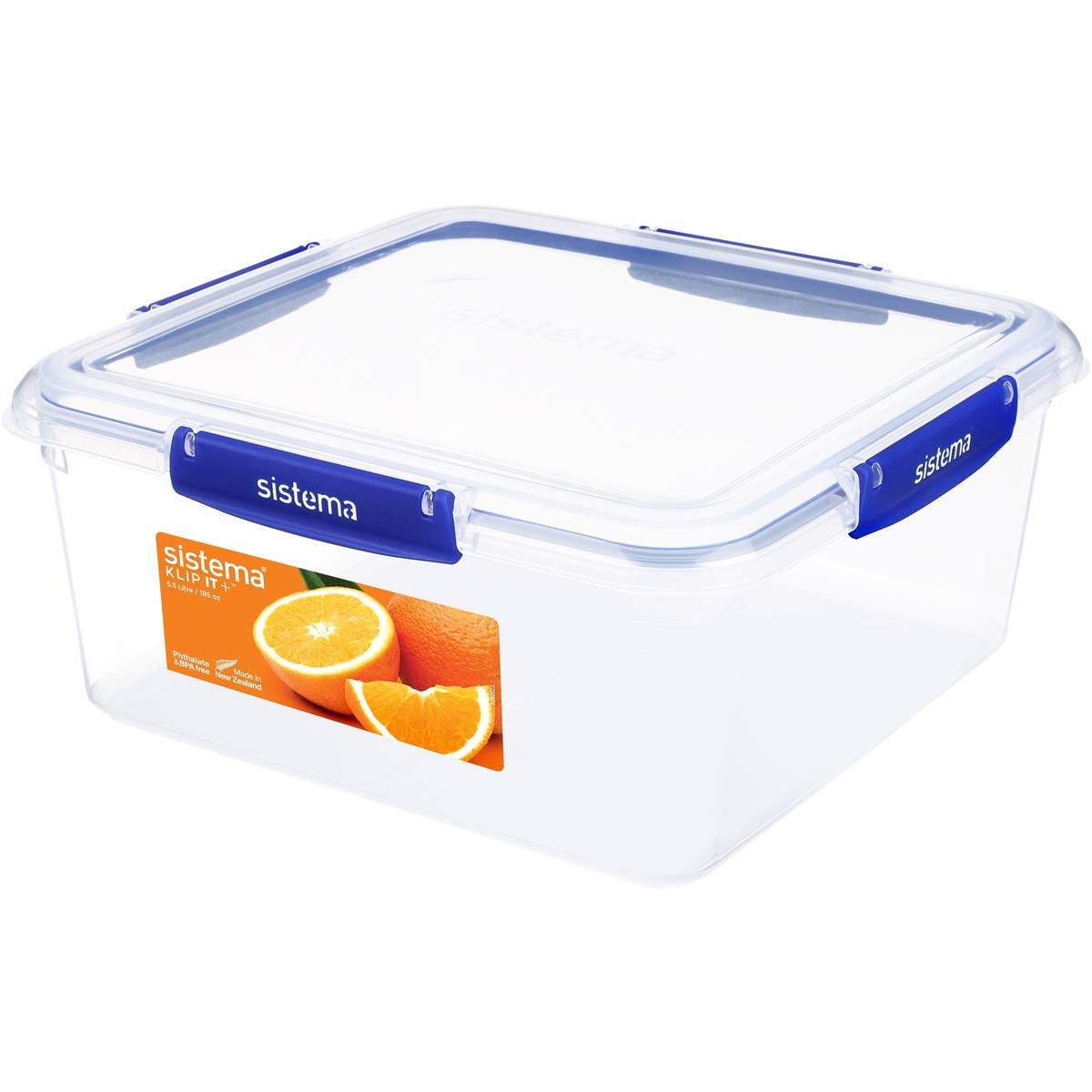Sistema Klip It Plus Square Lunch Food Container 5.5L each