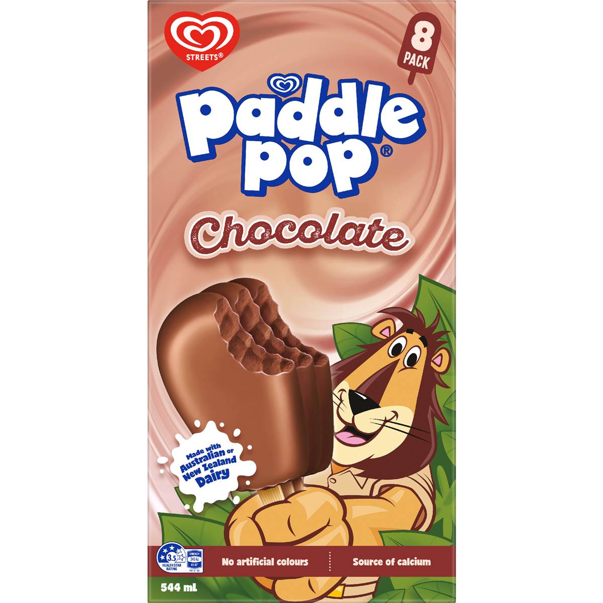 Paddle Pop Chocolate Sticks 8 pack