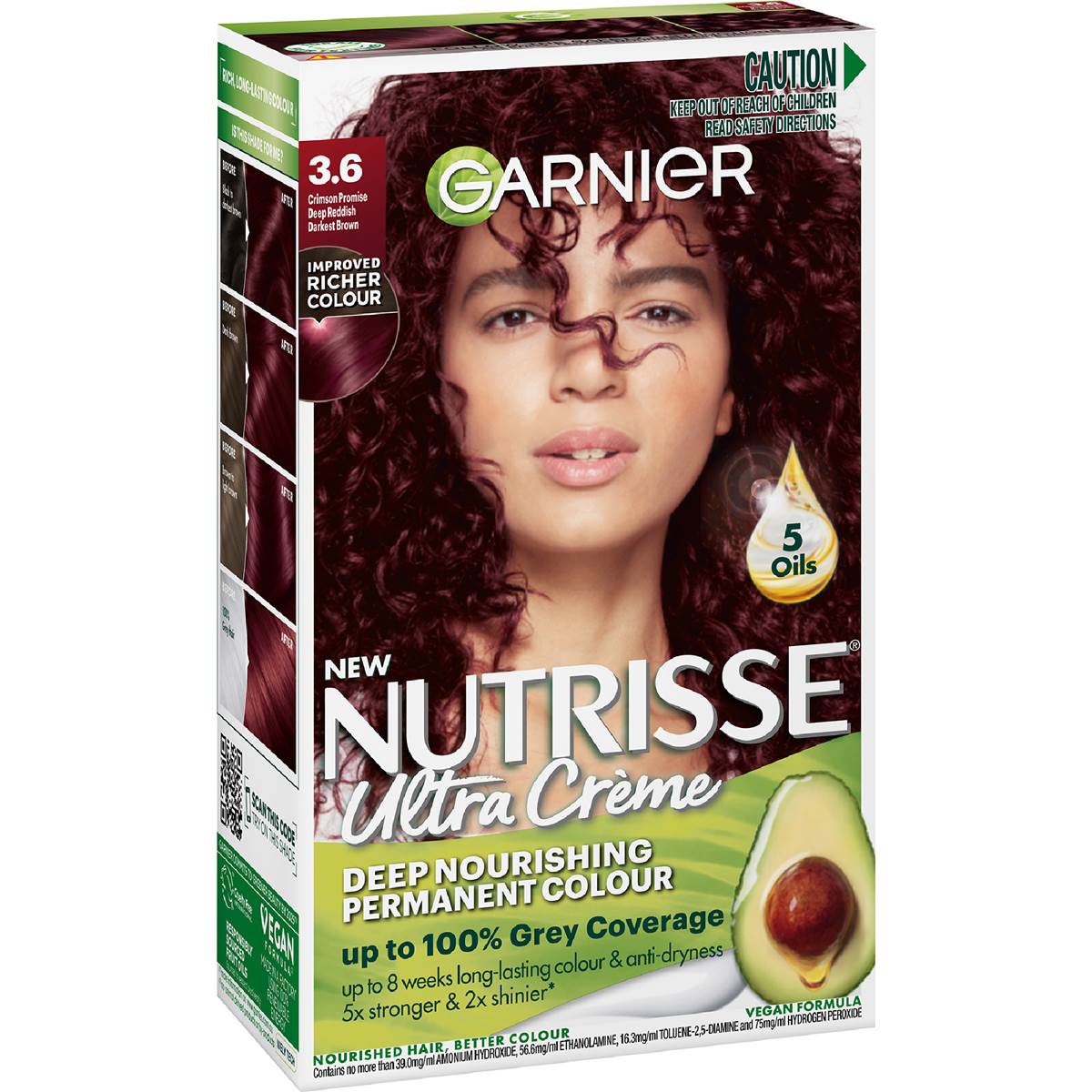 Garnier Nutrisse Hair Colour 3.6 Crimson Promise each