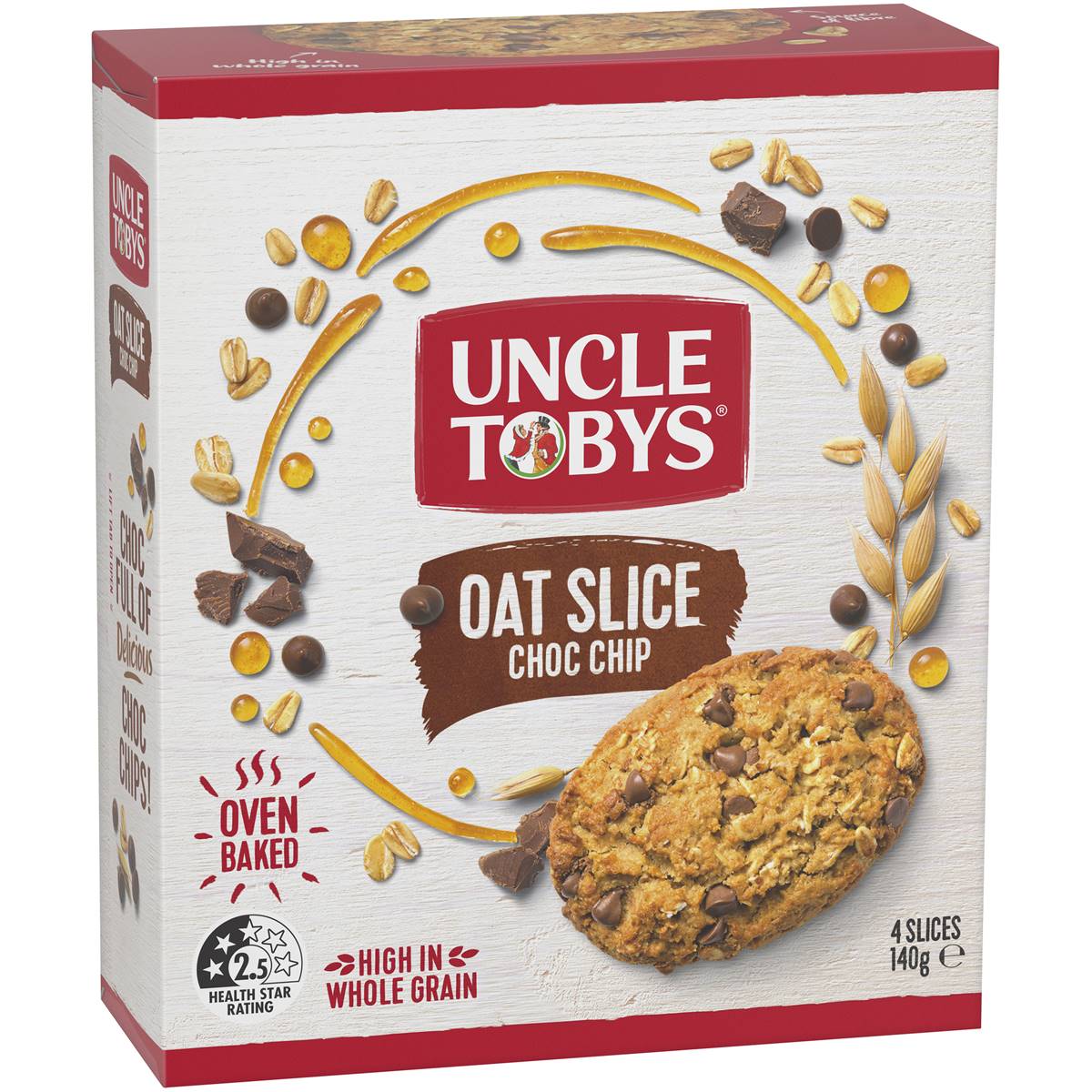 Calories in Uncle Tobys Oat Slice Choc Chip