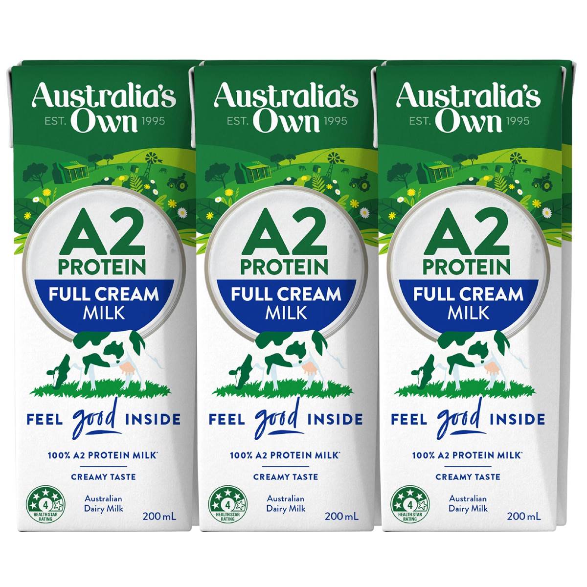 Calories in Australia's Own A2 Full Cream Uht Milk calcount