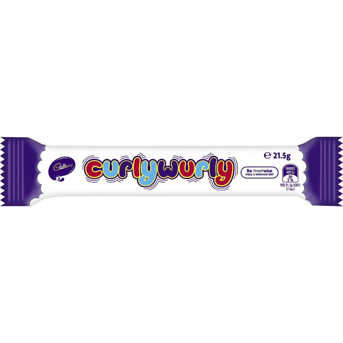 Cadbury Curly Wurly Milk Chocolate Bar 21.5g