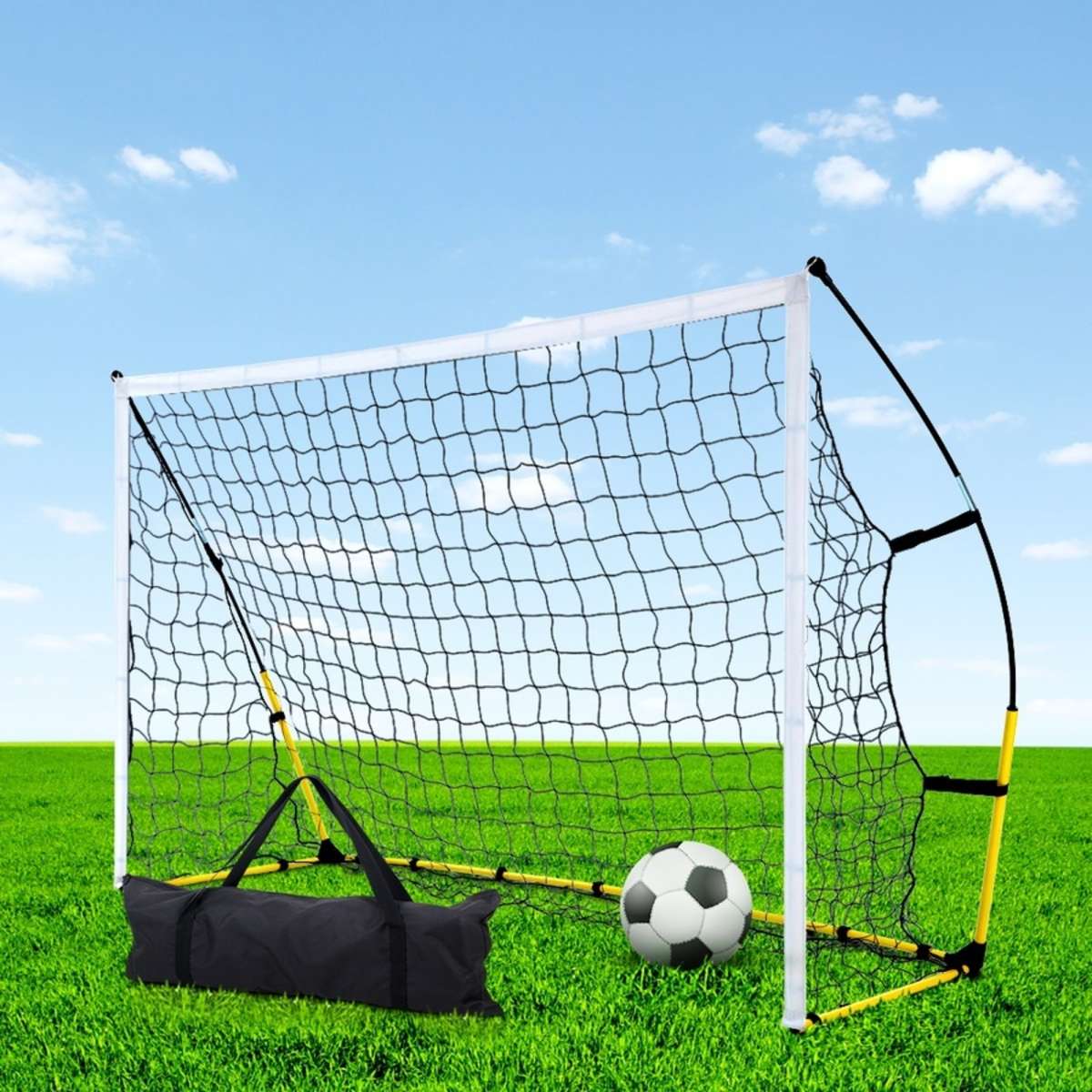 2.4m Football Soccer Net Everfit Portable Goal Net Rebounder Sports Training