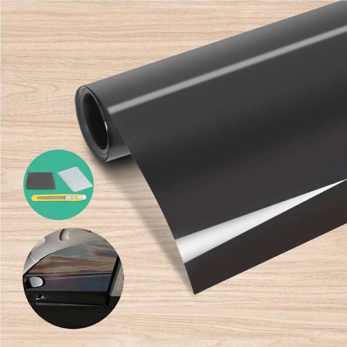 Giantz Window Tint Film Black Roll 35% VLT Car Home House 76cm X 7m Tinting Tools