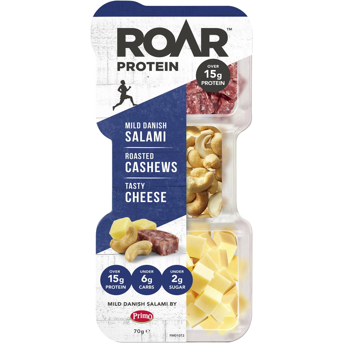 Calories in Roar Protein Mild Danish Salami, Roasted Cashews & Cheese