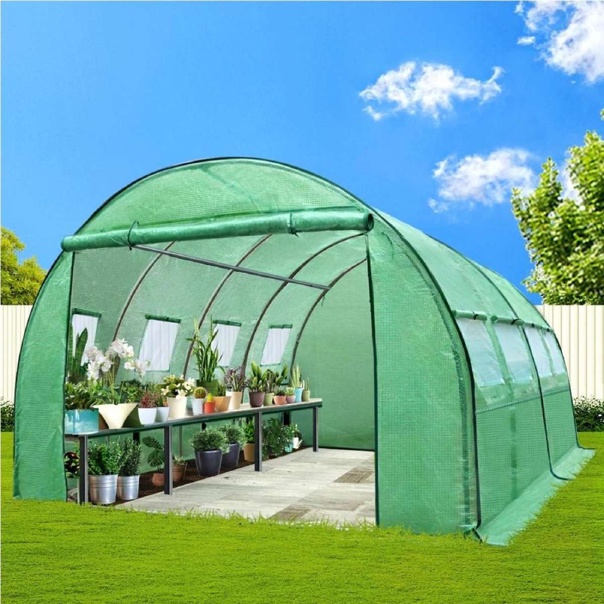 Green Fingers Greenhouse Dome Shed 4x3x2M