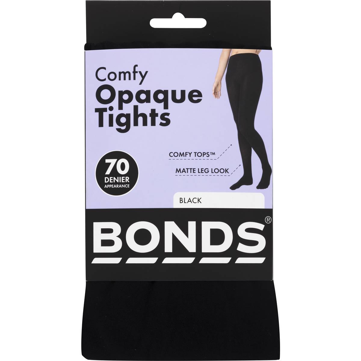 Bonds Comfy Opaque Tights 70D Black L/XL