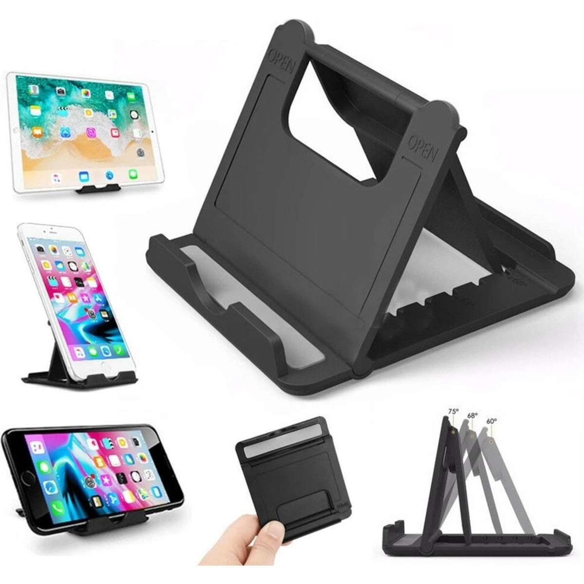 Desk Stand Folding Desktop Phone Tablet Holder