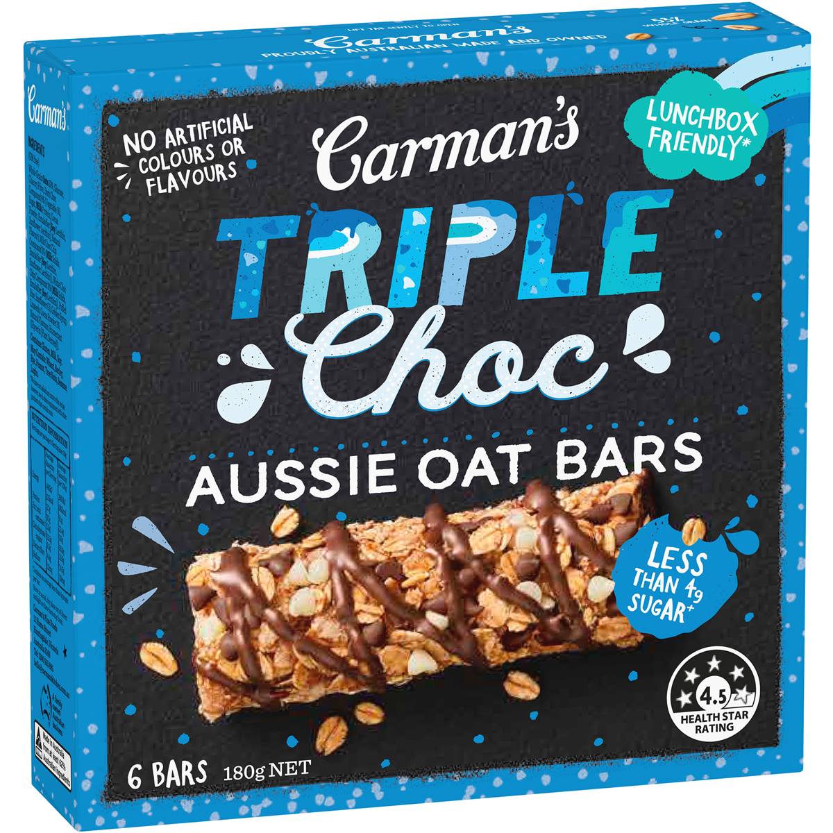 Calories in Carman's Aussie Oat Triple Choc calcount