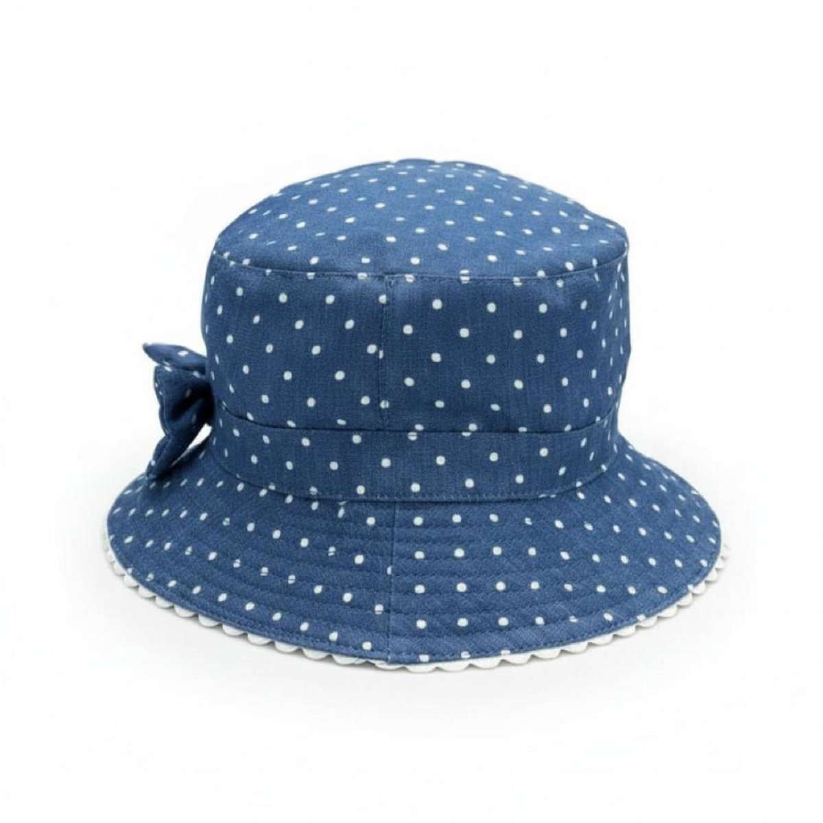 Hat for baby/toddler - Chambray Blue Dot 6 months - Banz