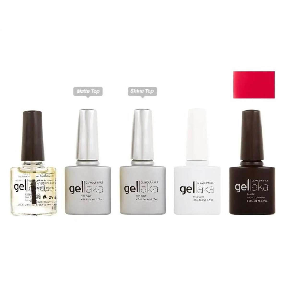 Gellaka 5-Piece Essential Gel Manicure Set with 1 Color - Merlin