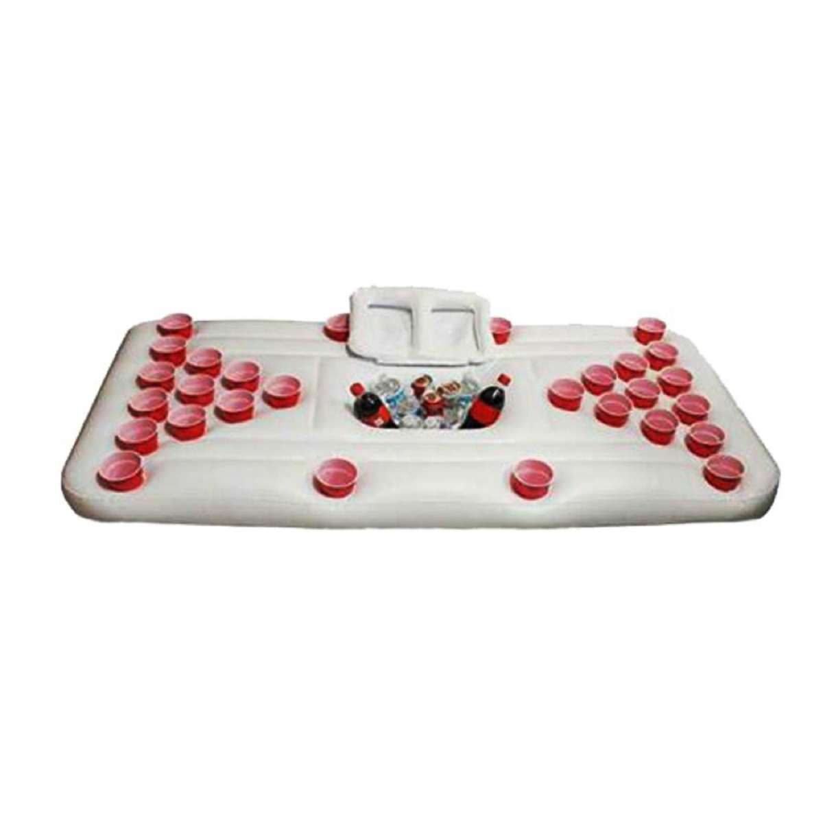 Big PVC Inflatable Beer Pong Raft Floating Pool Party Pong Game Table Lounge Toy