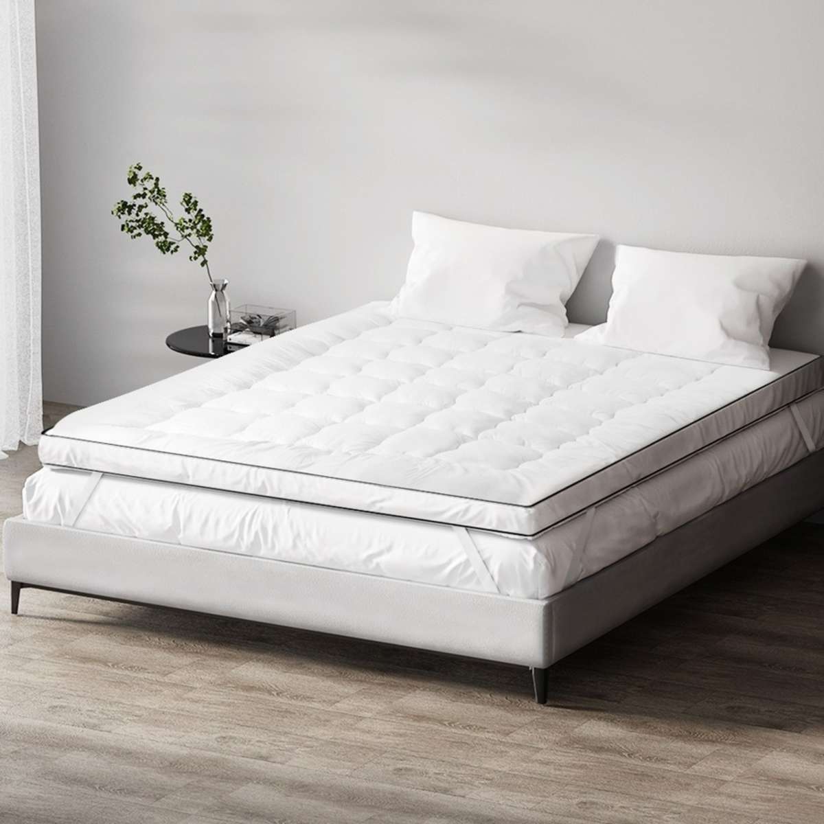 Giselle 5cm Pillowtop Mattress Topper 500GSM for Back Pain Relief Single