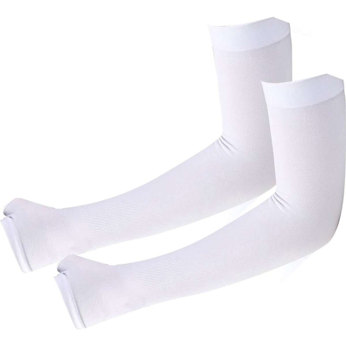 2 Pairs UV Protection Arm Cooling Sleeves - White