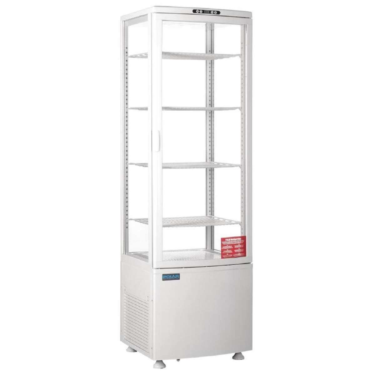 Polar C-Series Curved Door Display Fridge White - 235Ltr- Commercial