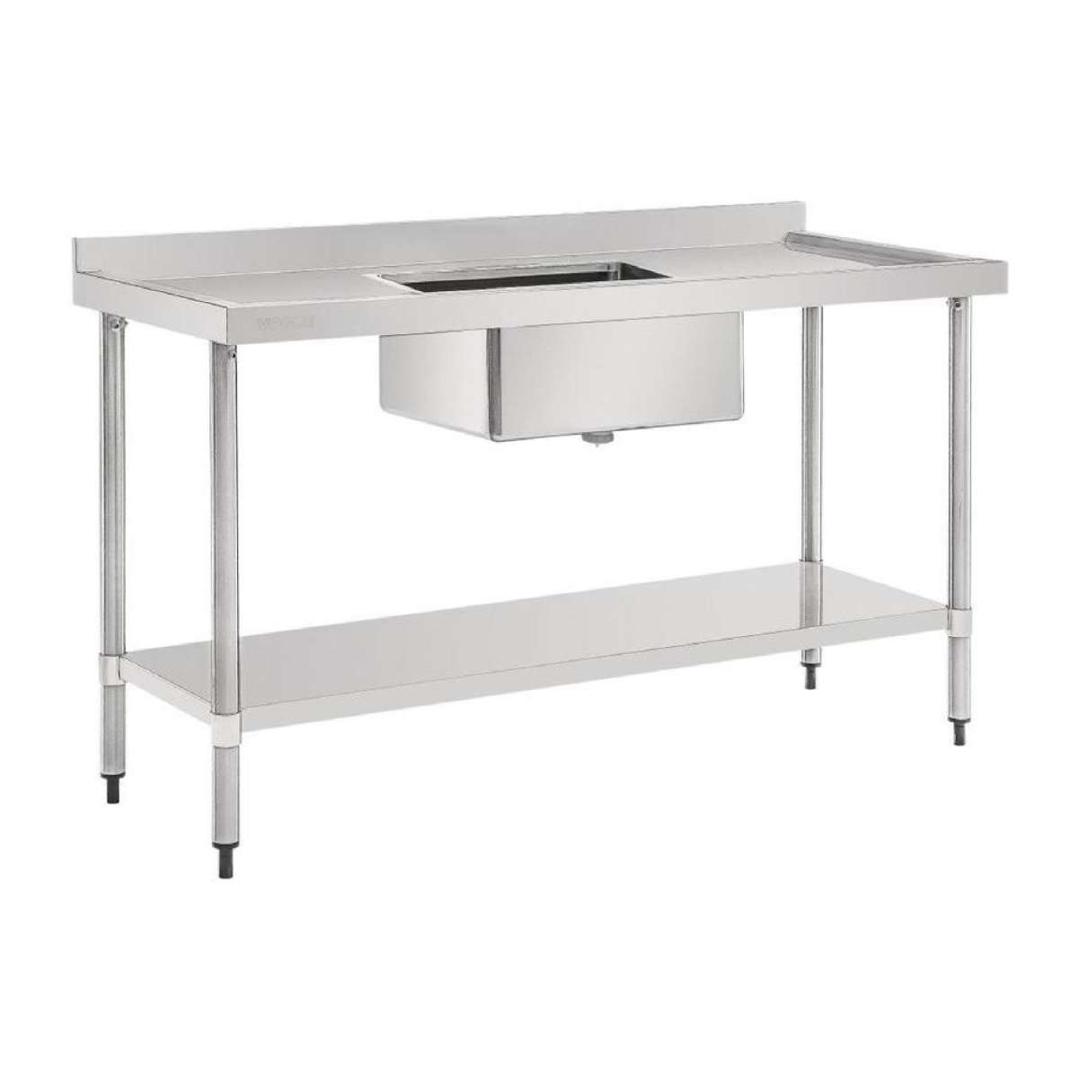 Vogue Single Bowl Sink Double Drainer - 1500mm (90mm Drain)