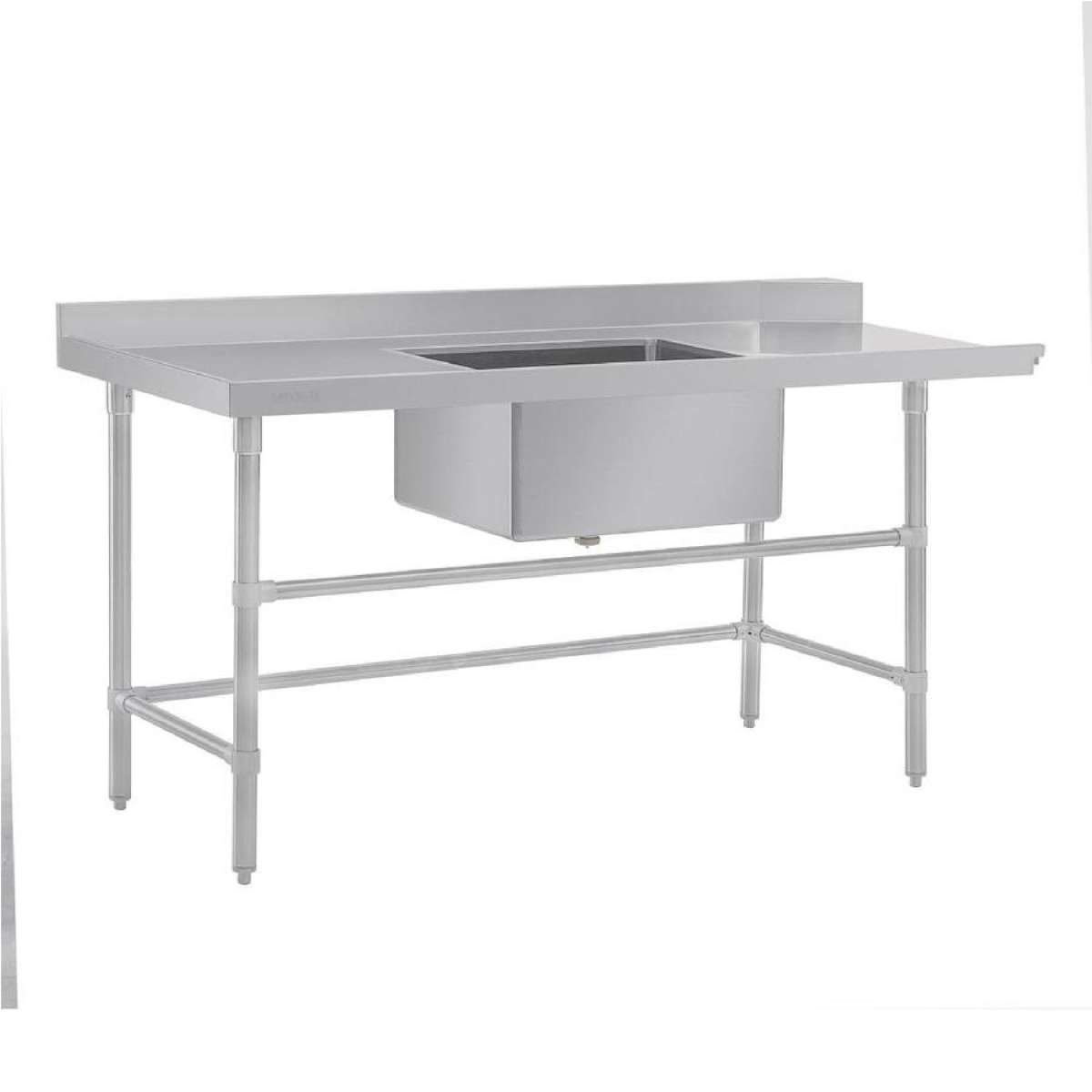 Vogue Dishwasher Inlet Table with Sink (90mm outlet) - 1800x700x960mm L/H