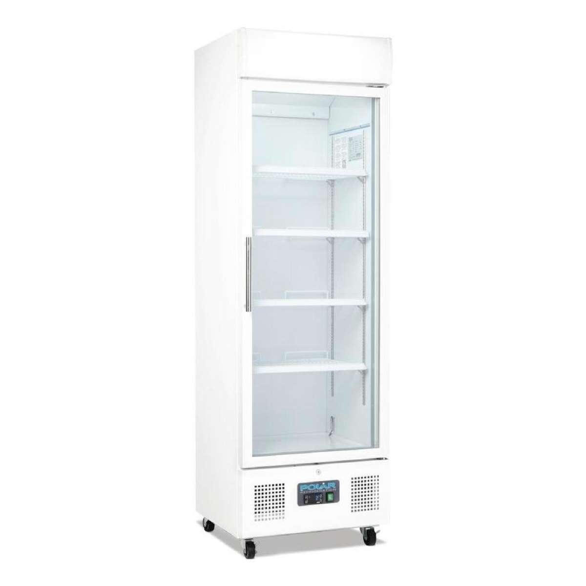 Polar G-Series Upright Display Fridge White - 350Ltr- Commercial