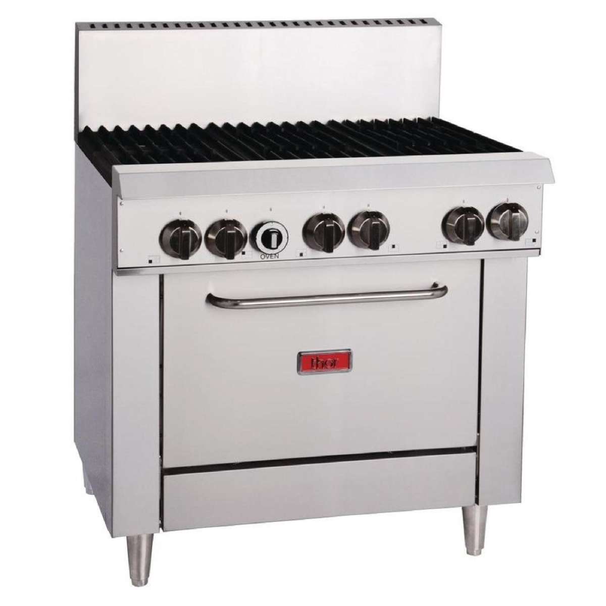 Thor Gas Range 36" with flame failure- NG TR-6F NG- Commercial