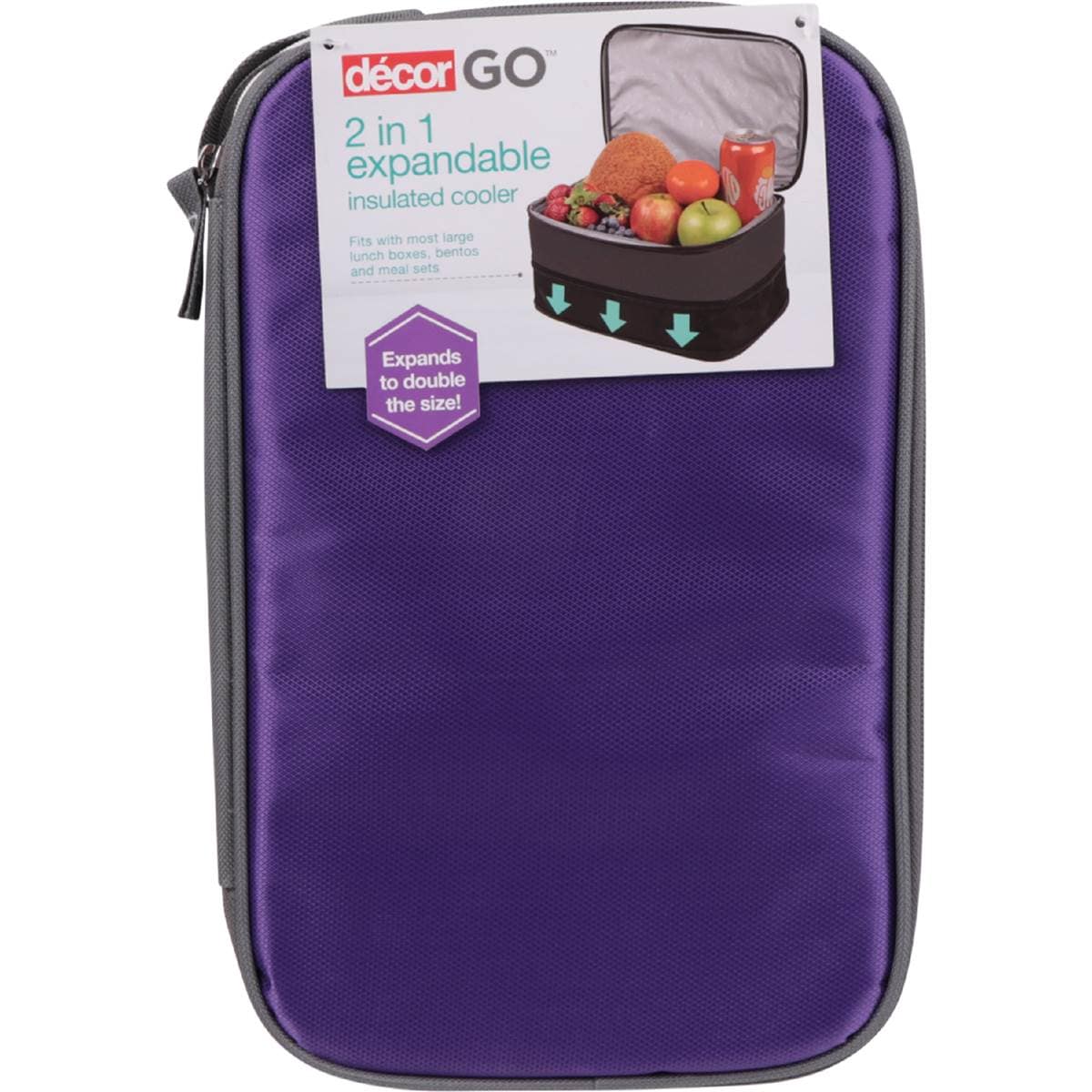 Decor Expandable Lunch Bag Cooler Assorted each