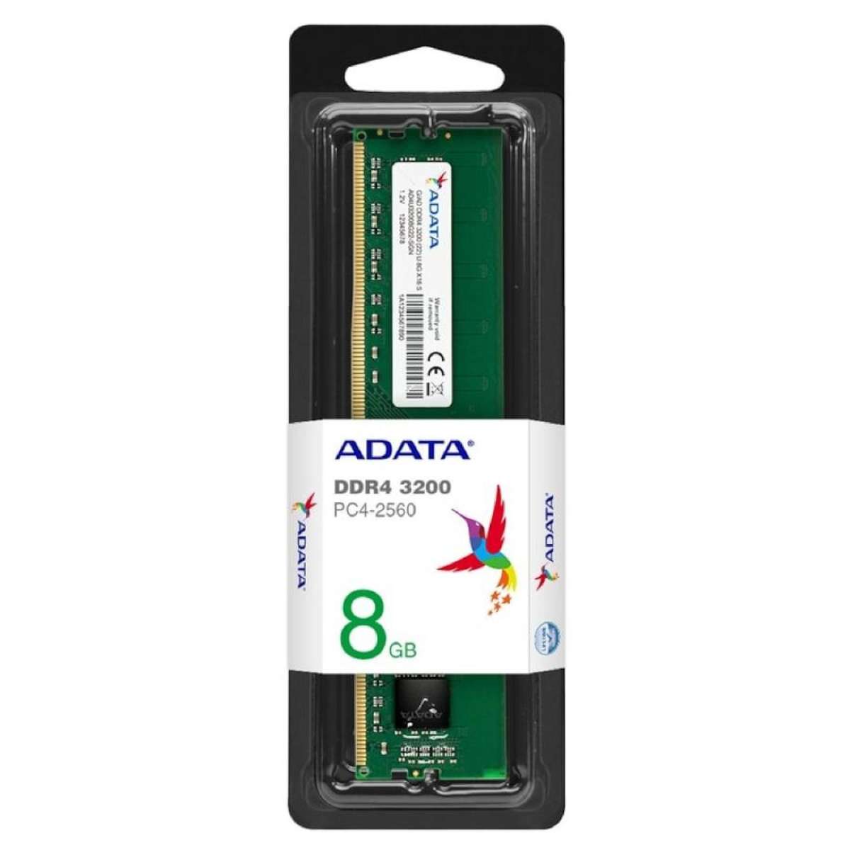 Adata 8GB Premier DDR4 3200 U-DIMM Memory for Intel/AMD Newest Platform, 3200MHz [AD4U32008G22-SGN]