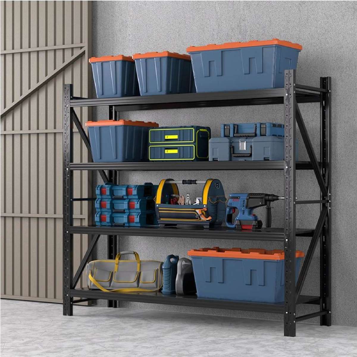 Giantz 2Mx1.8M Garage Shelving Warehouse Rack Pallet Racking Storage Shelf Black