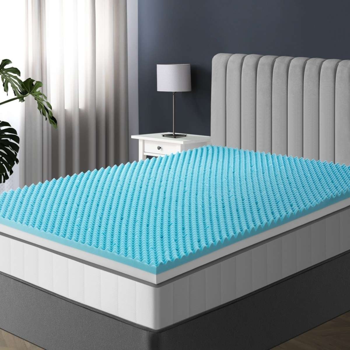 Bedra King 10cm Memory Foam Mattress Topper Reversible Cool Gel Bed Mat