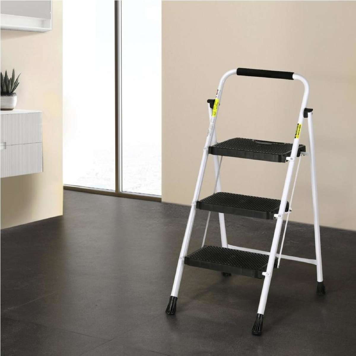 3 Step Ladder Giantz Multi-Purpose Folding Steel Light Weight Platform