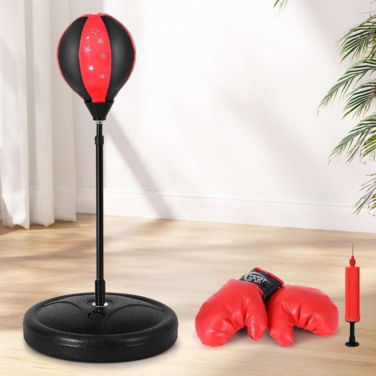 Everfit Boxing Bag Stand Set Punching Bag Gloves with Pump Height Adjustable
