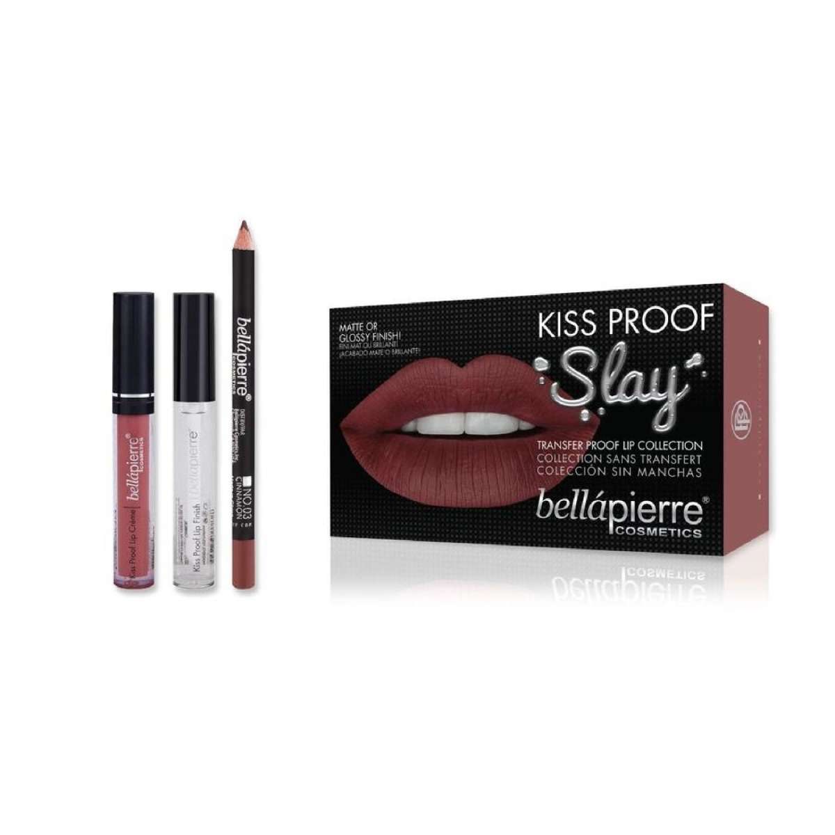 Kiss Proof Slay Kit - 7 Shades - Bellapierre Mineral Makeup - Muddy Rose