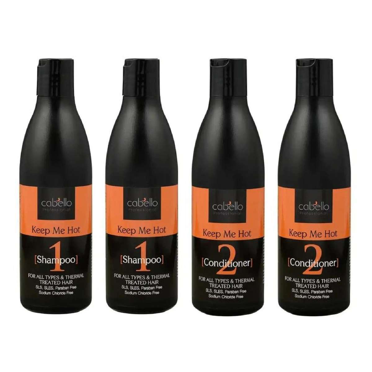 Cabello Shampoo (2x400mL) + Conditioner Keep Me Hot (2x400mL)
