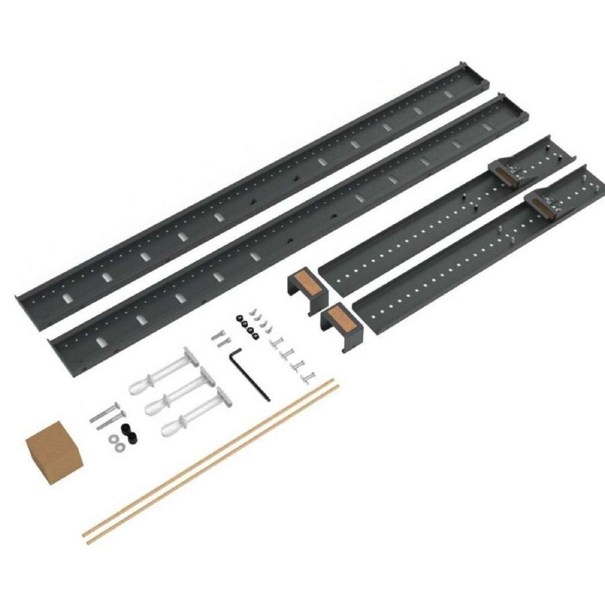 Heckler Design Mounting Rail Kit for Display, Wall Mount - Black Gray - 2 Display(s) Supported - 165.1 cm to 190.5 cm (75") Screen Support - 136.08 -